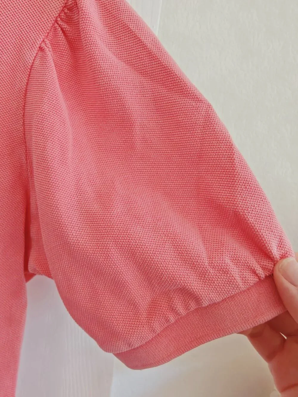Tuckernuck Powder Pink Pique Puff Sleeve Peggy Polo Top Size XS